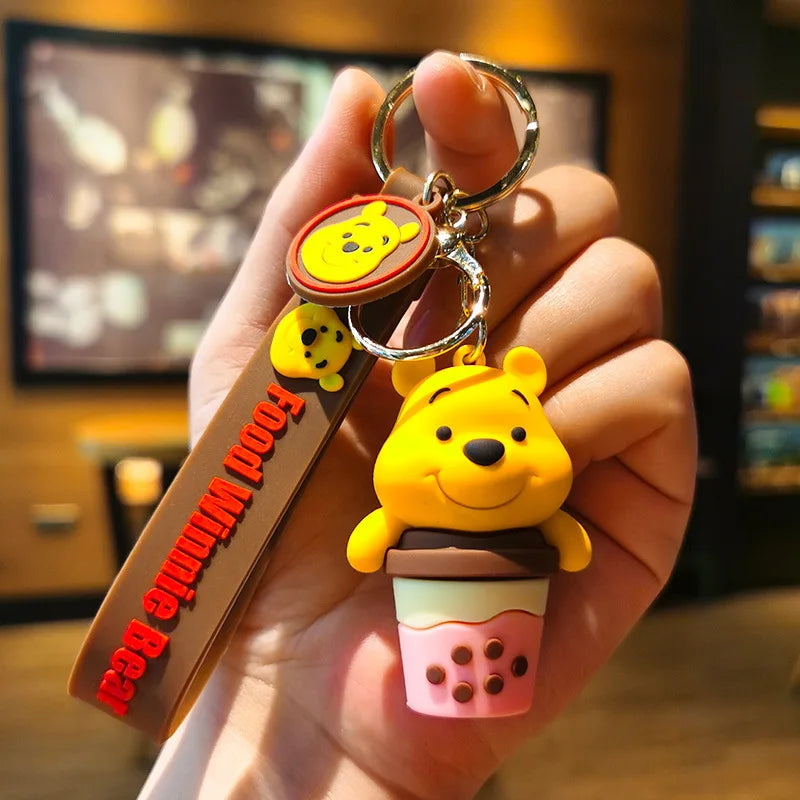 New Cartoon Anime Disney Keychain Mickey Mouse Minnie Lilo & Stitch Keyring Key Chain Car Pendant Kids Toys Gift Wholesale