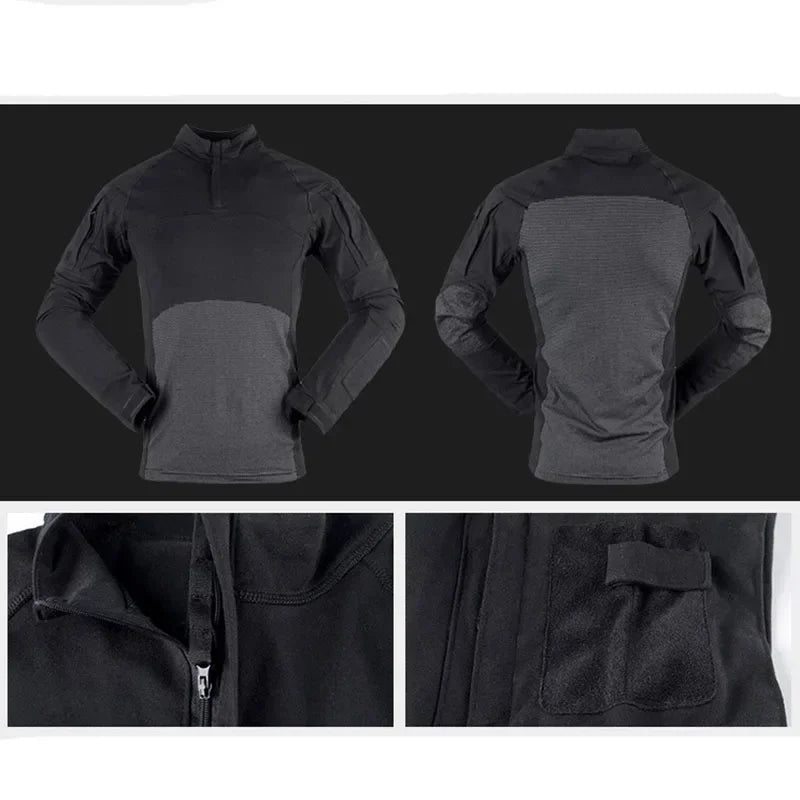Military Tactical Shirt Men Camouflage Paintball Long Sleeve T Shirt Multicam Cotton Combat Shirts Camo Army T-Shirt