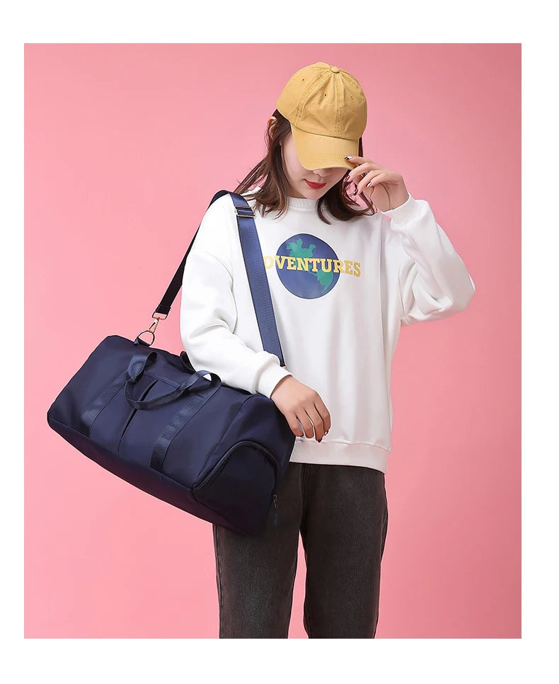 Gym Bag Men Women Training Fitness Swim Travel Luggage Handbag Yoga Shoulder Pack Shoes Storage Waterproof Dry Wet Separation