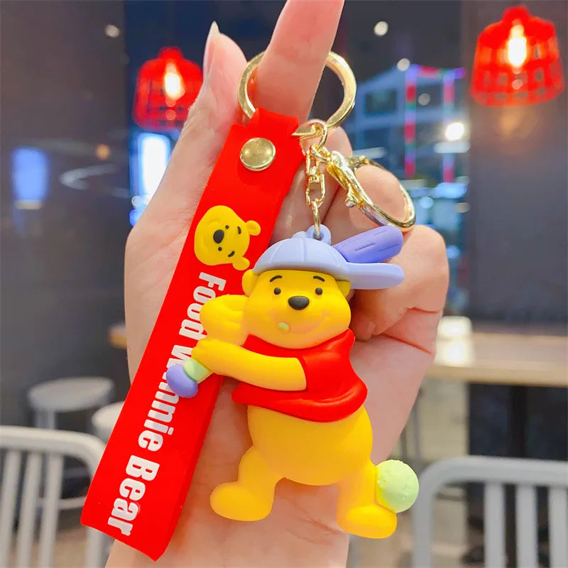 New Cartoon Anime Disney Keychain Mickey Mouse Minnie Lilo & Stitch Keyring Key Chain Car Pendant Kids Toys Gift Wholesale