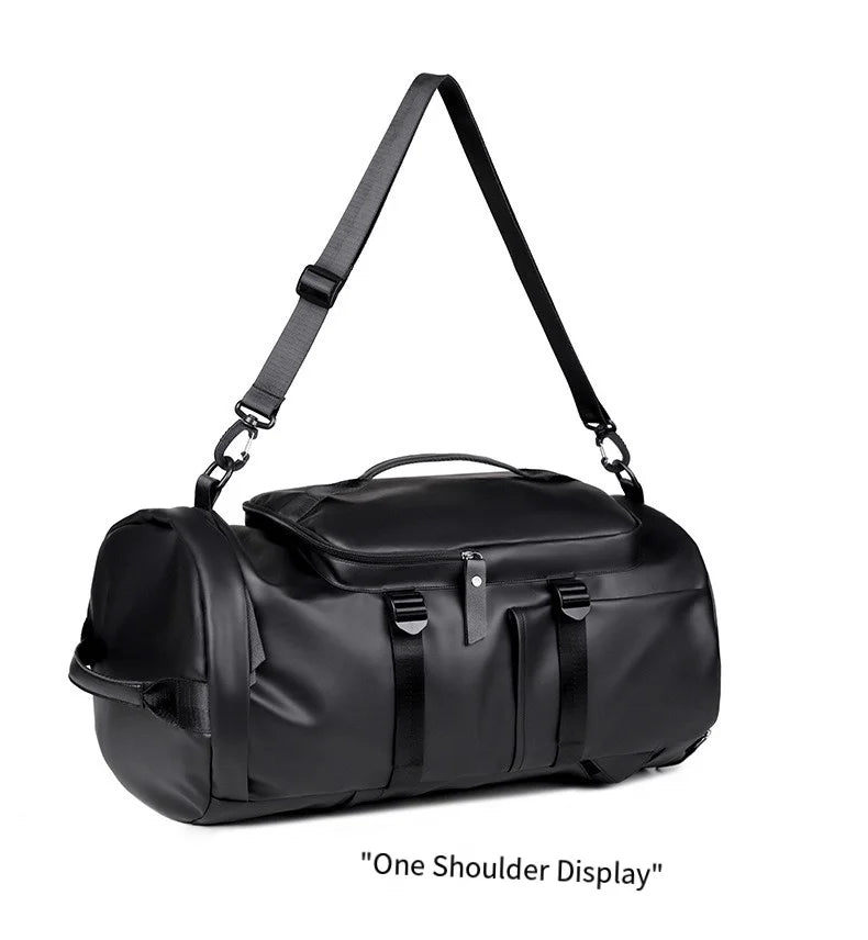 Sports Backpack, Large-Capacity Cylindrical Gym Bag, Unisex Training Bag, Dry and Wet Separation Handbag, Multi-Purpose Water-Repellent Travel Bag, Single Shoulder Crossbody Bag