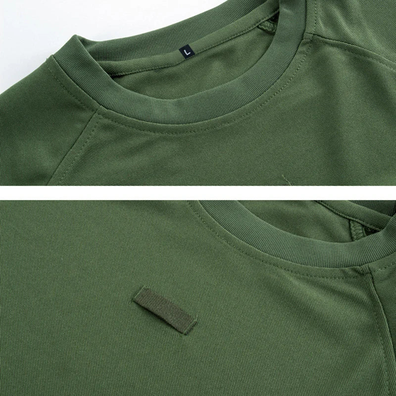 Tactical T-shirt Sport Short Sleeve Men's Summer Quick Dry Short Sleeve Elastic Breathable Workwear Outdoor Running T-Shirt