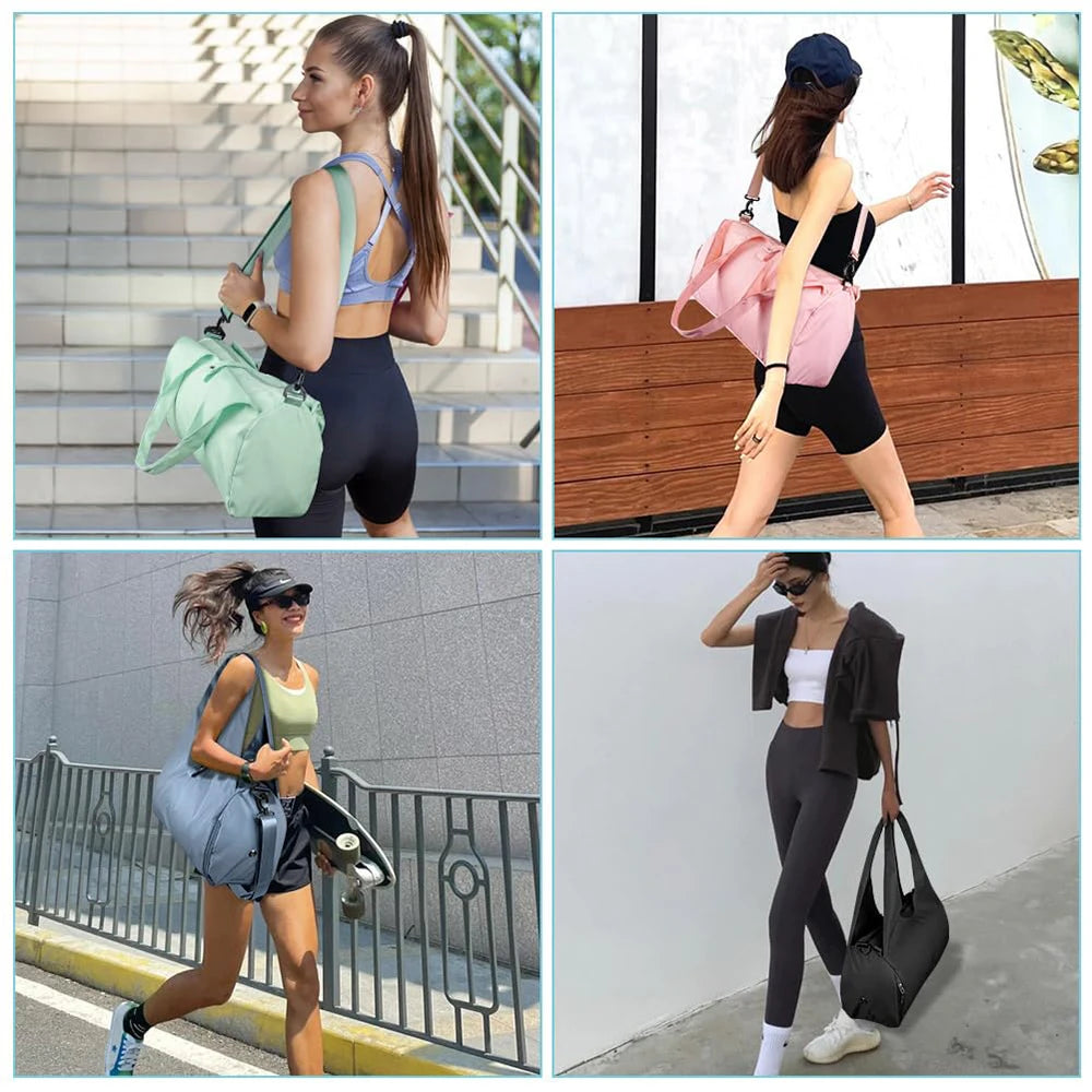 Yoga Mat Gym Bag For Women's Independent Shoe Compartment Handbags Travel Fitness Tote Bag Large Capacity Swimming Shoulder Bag