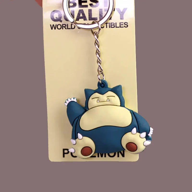 New Pokemon keychain Pikachu Pokémon PVC soft plastic pendant fashion bag pendant Charmander doll keychain car keychain