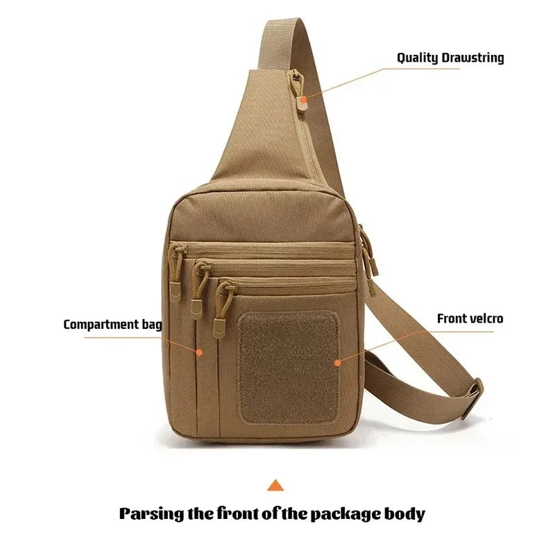 Tactical shoulder bag, holster, concealed carry, sling, messenger bag, suitable for hunting, camping, travel, tourism