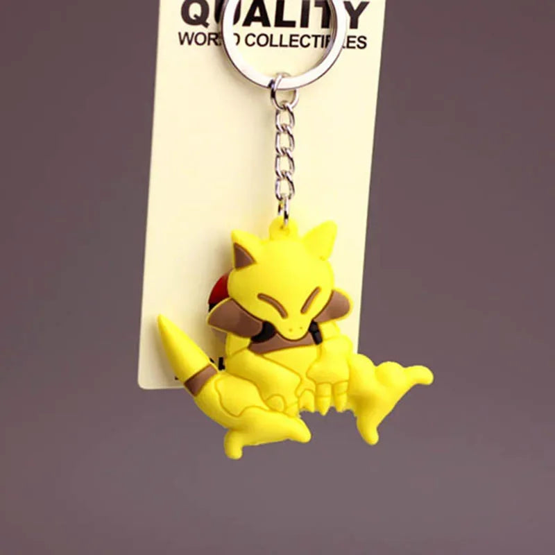 New Pokemon keychain Pikachu Pokémon PVC soft plastic pendant fashion bag pendant Charmander doll keychain car keychain