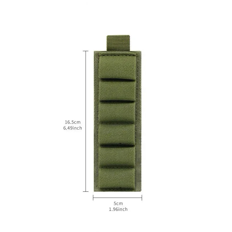 Hunting accessories: 6-loop shotgun stock shell holder, 12-gauge cartridge bag, rifle stock, bullet carrier, Velcro