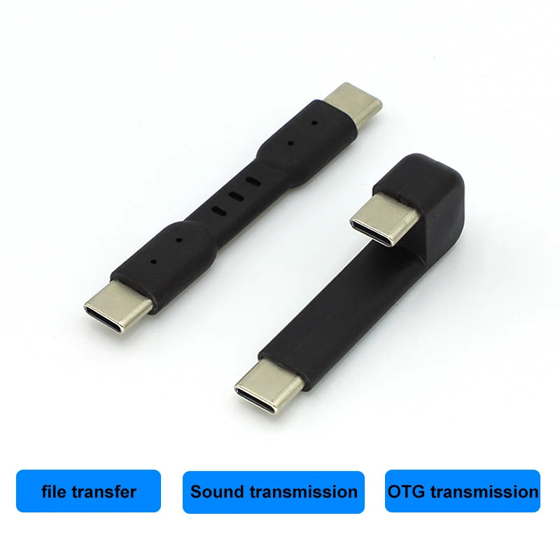Short Type-C to Type-C data cable sound card adapter with OTG function file transfer function Synchronous Charging Cable adapter