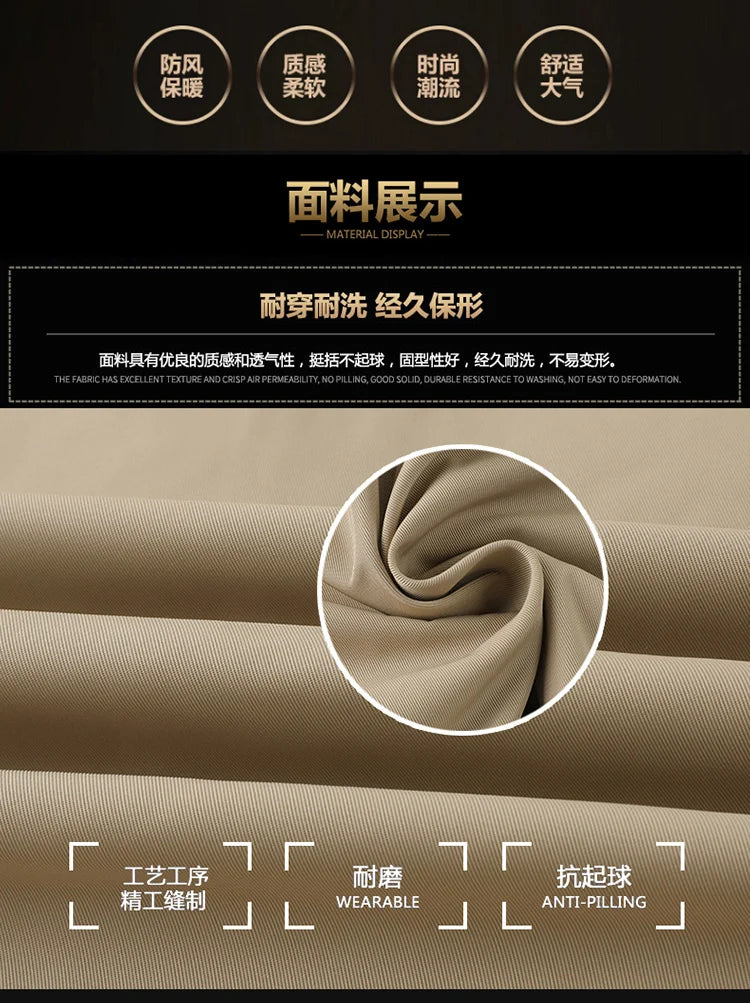 Tactical Jacket Men Autumn and Winter Casual Versatile Trend Outdoor Safari Style Cargo Coat Windproof Campus Clothing
