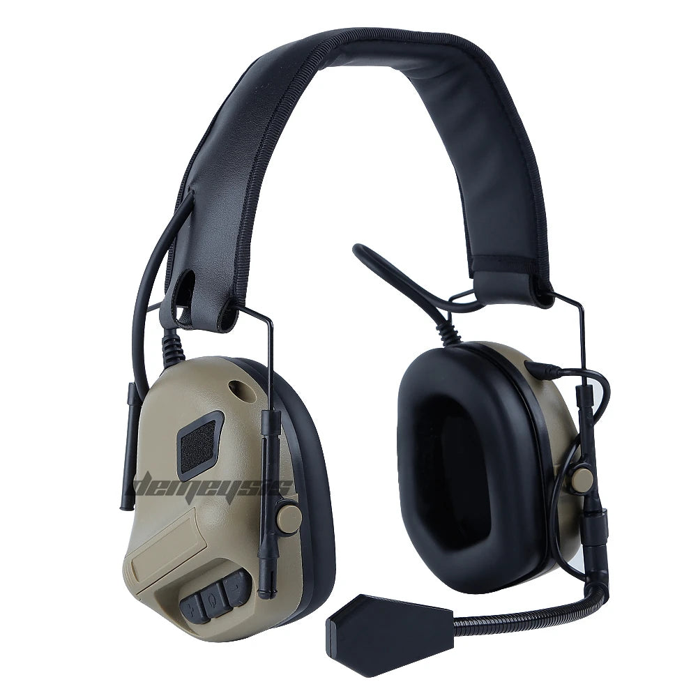 Tactical Helmet Headset with Fast Helmet Rail Adapter Airsoft Communication Headphone Outdoor Hunting Shooting Headset