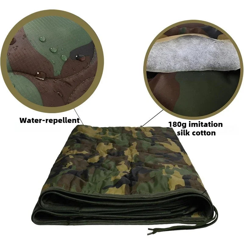 Tactical Camping Blanket Outdoor Emergency Folding Camouflage Quilt Nap Blanket Suitable for Camping Shooting Hunting Mat