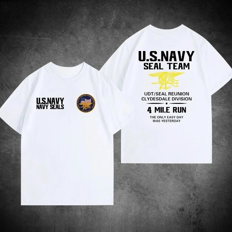 Tactical Military Fan Tough Guy 3D Printing New DEVGRU Special Forces SEALs T-shirt for Men and Women Large Size Loose
