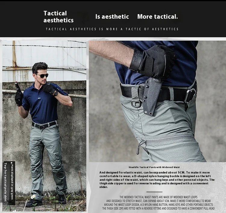 Tactical pants Men's slim-fit training pants Waterproof spring and fall outdoor overalls assault pants