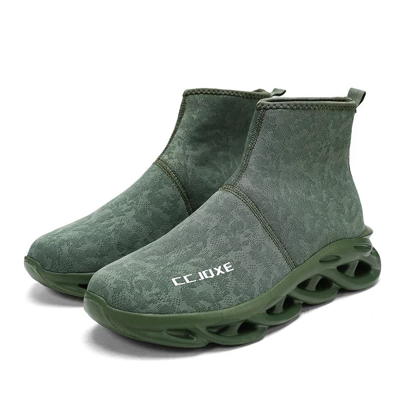 Socks Shoes for Men Black Sneakers Light Breathable Men Runing Shoes Outdoor Platform High Top Men Shoes New Unisex Sport Shoe