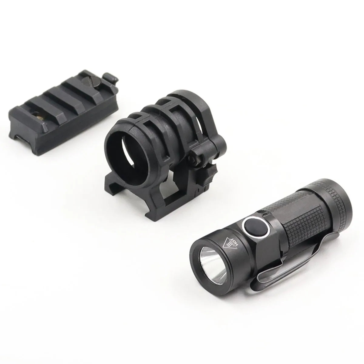 Tactical Helmet Light FAST Helmet Flashlight Strobe Telescopic Zoom Survival Safety Lamp With Hat Clamp Holder Camping Hunting