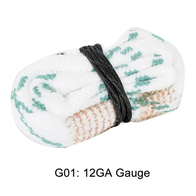 Hunting Gun Bore Cleaner Rope .22 Cal.223 Cal.38 Cal& 5.56mm 7.62mm 12GA Rifle Cleaning Brush Kit Tool Rifle Barrel Calibre Rope