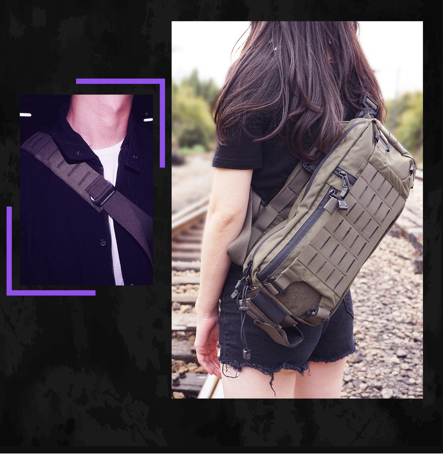 Tactical Backpack 421X Chest Bag Sports Bags Hunting Gear Men and Women Airsoft Shoulder Sling Accessory Camping Accessories