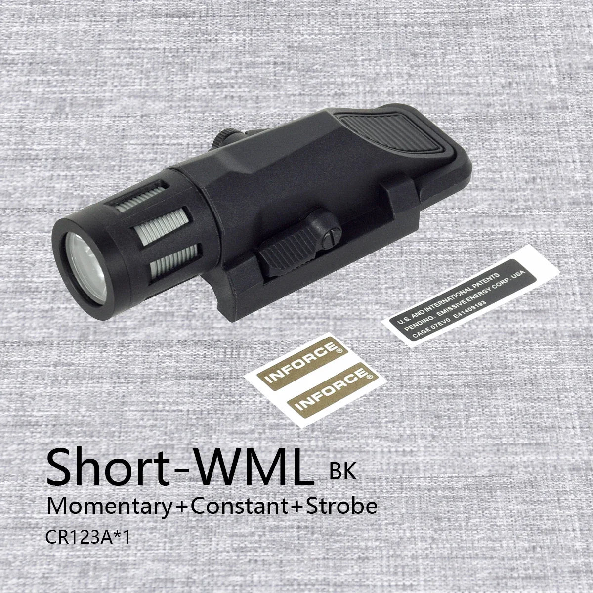 Tactical INFORCE WML Weapons Scout Flashlight Fit Airsoft Rifle AR15 APL APL-C Pistol Gun Light Hunting Strobe Torch