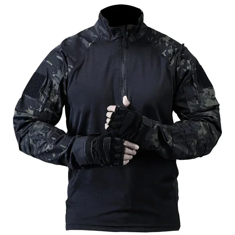 Tactical Suit Set Men Hunting Training Shirt Pants 2 Piece Sets Outdoor Uniform Camouflage Quick-dry Ripstop Clothing Hiking