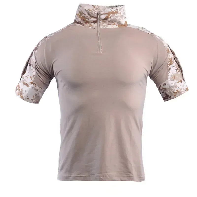 Tactical T-Shirts Men Sport Outdoor Tee Quick Dry Short Sleeve Shirt Hiking Hunting Climbing Camouflage Men Clothing Breathable
