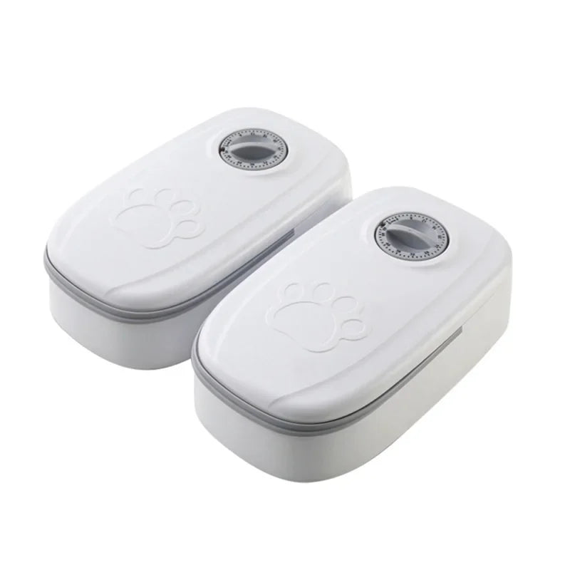 Pet Cat and Dog Bowl Automatic Feeder with Dry and Wet Food Separation for Home Timed and Quantified Meal Feeding Accessories