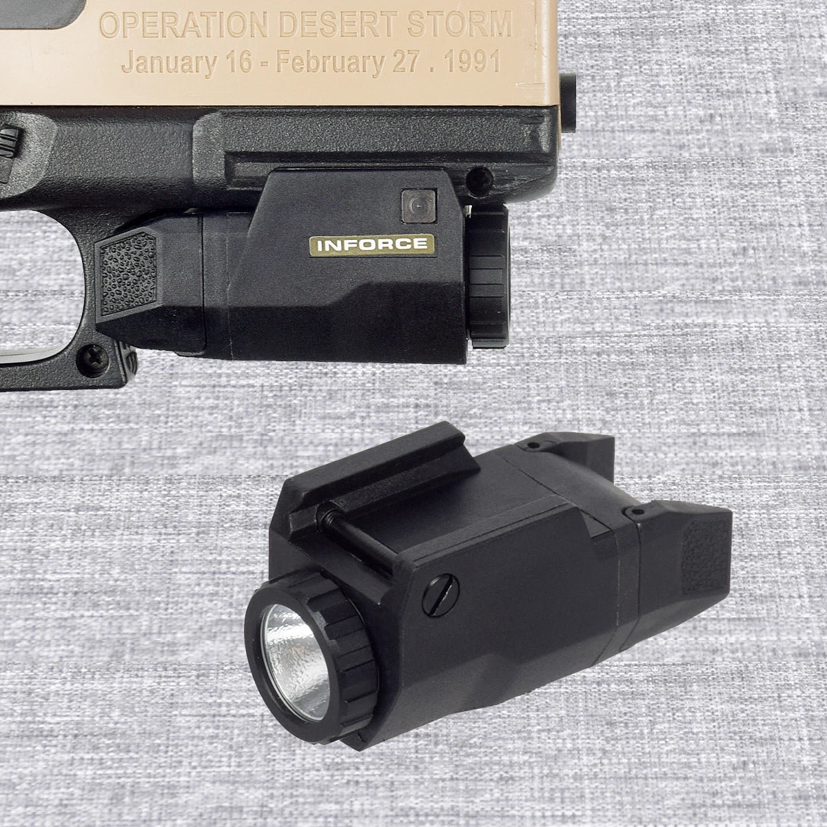 Tactical INFORCE WML Weapons Scout Flashlight Fit Airsoft Rifle AR15 APL APL-C Pistol Gun Light Hunting Strobe Torch