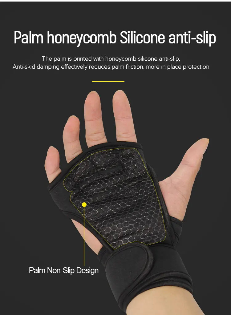 Gym Gloves for Men Women Fitness Weight Lifting Wristband Gloves Body Building Training Sports Exercise Cycling Glove Shockproof