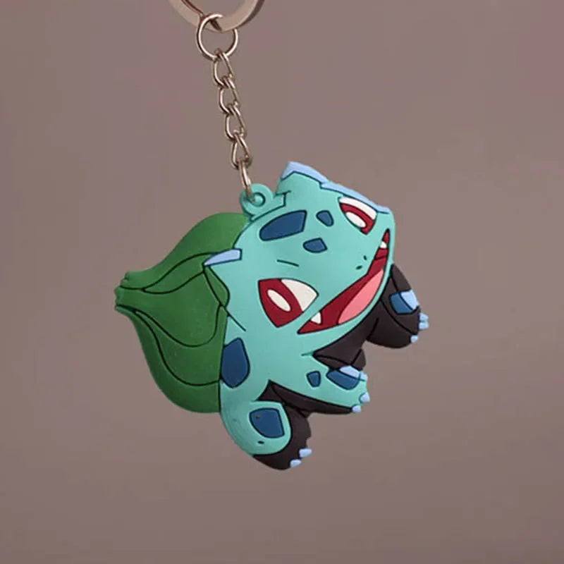 New Pokemon keychain Pikachu Pokémon PVC soft plastic pendant fashion bag pendant Charmander doll keychain car keychain