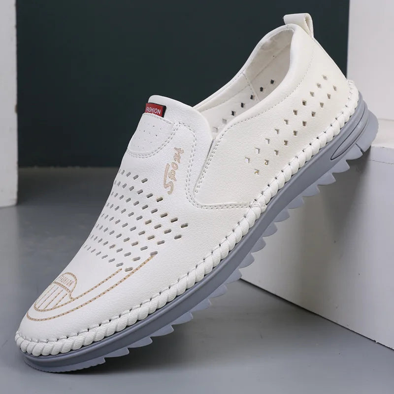 Handmade Leather Shoes Men Casual Sneakers Comfort Design Man Shoe Business Leather Loafers Men Shoes Moccasins Tooling Shoe