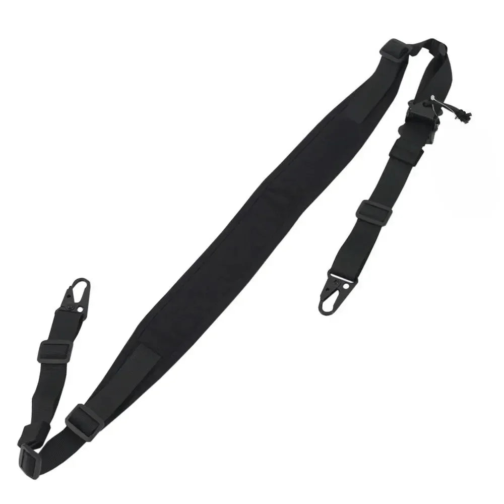 Tactical RSA Mount Padded Rifle Sling Strap Modular 1 and 2 Point 2.25 inch Wide With HK Clip Belt MAGPUL Shooting Gun Hunting