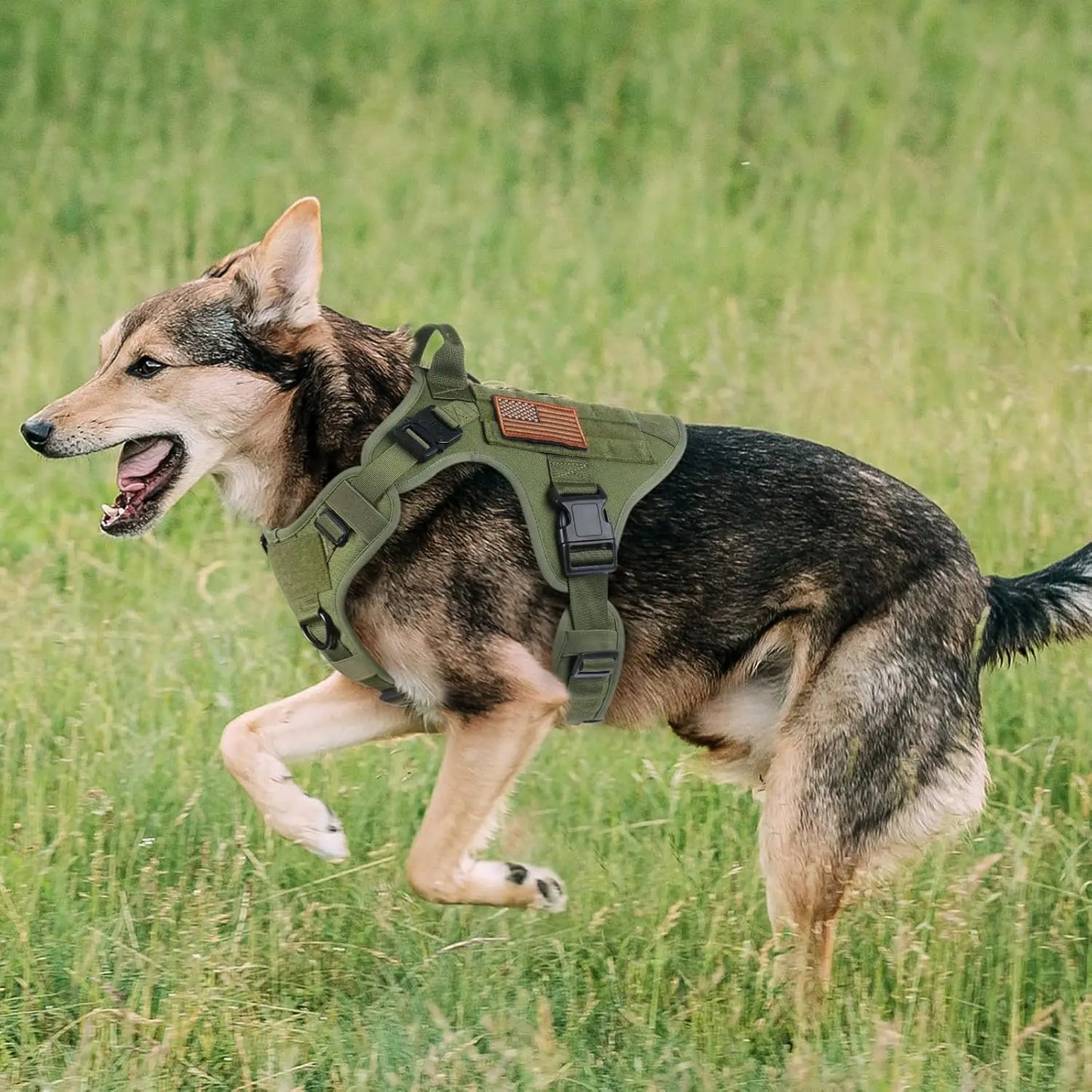 Tactical Dog Harness for Large, Heavy Duty Pet with Handle, Service Vest, Adjustable Military Dog Vest for Training Walking