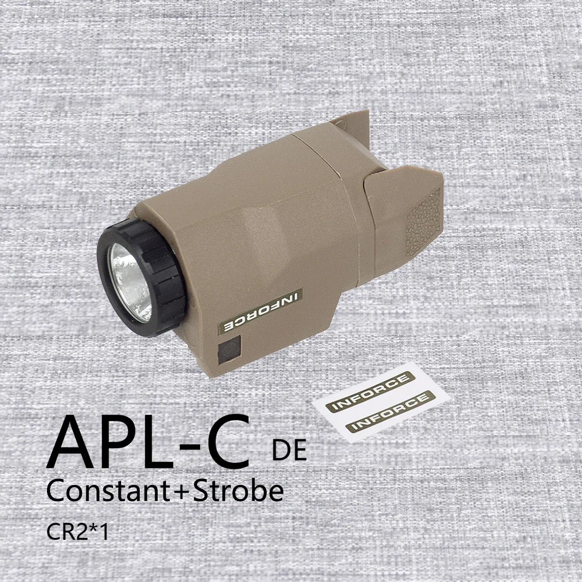 Tactical INFORCE WML Weapons Scout Flashlight Fit Airsoft Rifle AR15 APL APL-C Pistol Gun Light Hunting Strobe Torch