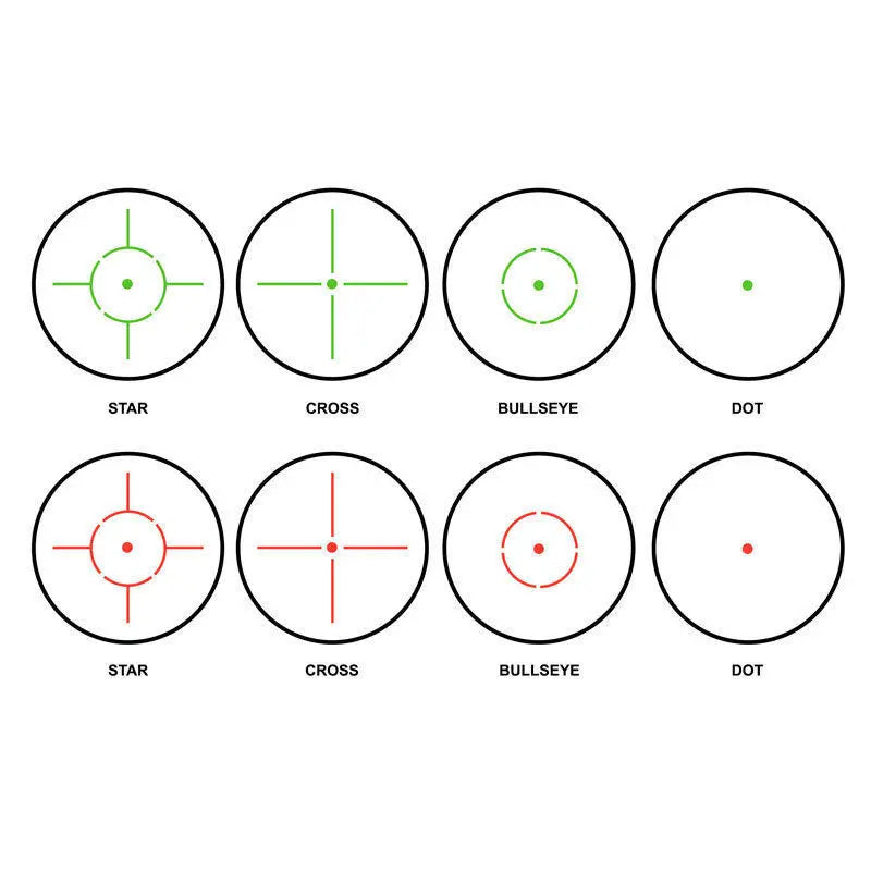 Outdoor Hunting 4 Reticle Electro Red Green Dot Sight Rifle Scope 1X22X33
