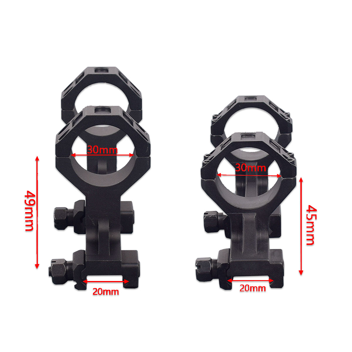 ROF-90/45 RM Red Dot Sight Raiser Mount For GEISSELE SUPER PRECISION 25.4/30mm Ring Scope Mount Rifle AR15 M4 M16