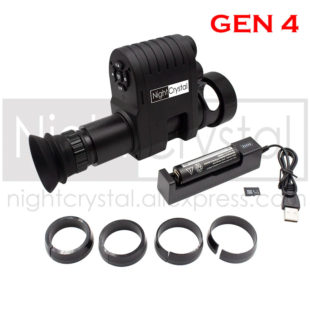 Hunting Night Vision Riflescope, Clip-on Attachment, Monocular, 1080p Video Camera, Thermal Goggle, Red Dot Sight, Laser IR, 850