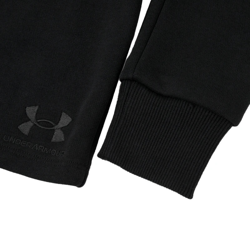 Underarmour)/Ua Round Neck Sweatshirt for Women Crop Terry Ls Btg Fashionable Loose and Comfortable Sports Casual Bottoming Shirt 1378650-001