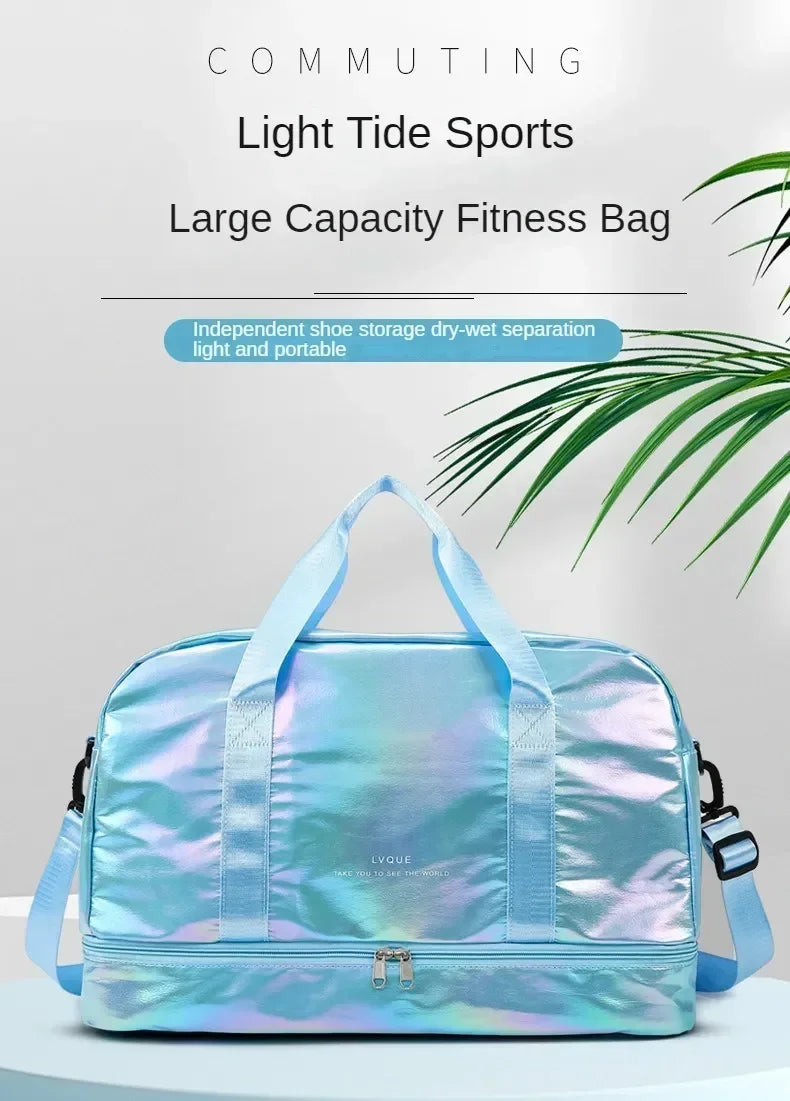 Women's gym travel bag large capacity handbag shoulder bag dry and wet separation sports fitness bag leisure luggage bag