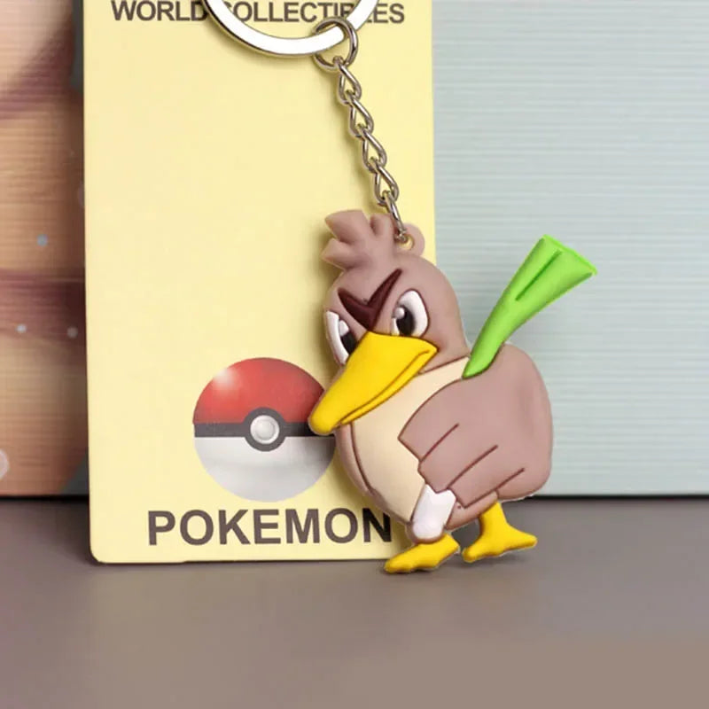 New Pokemon keychain Pikachu Pokémon PVC soft plastic pendant fashion bag pendant Charmander doll keychain car keychain