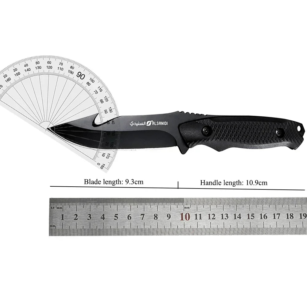 Hunt Straight Knife Outdoor Fixed Blade ABS Handle Rescue EDC Hunting Self Defense Jungle Survival Multifunctional