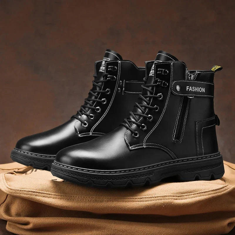 High-top boots, British style, casual and versatile, men's shoes for workwear