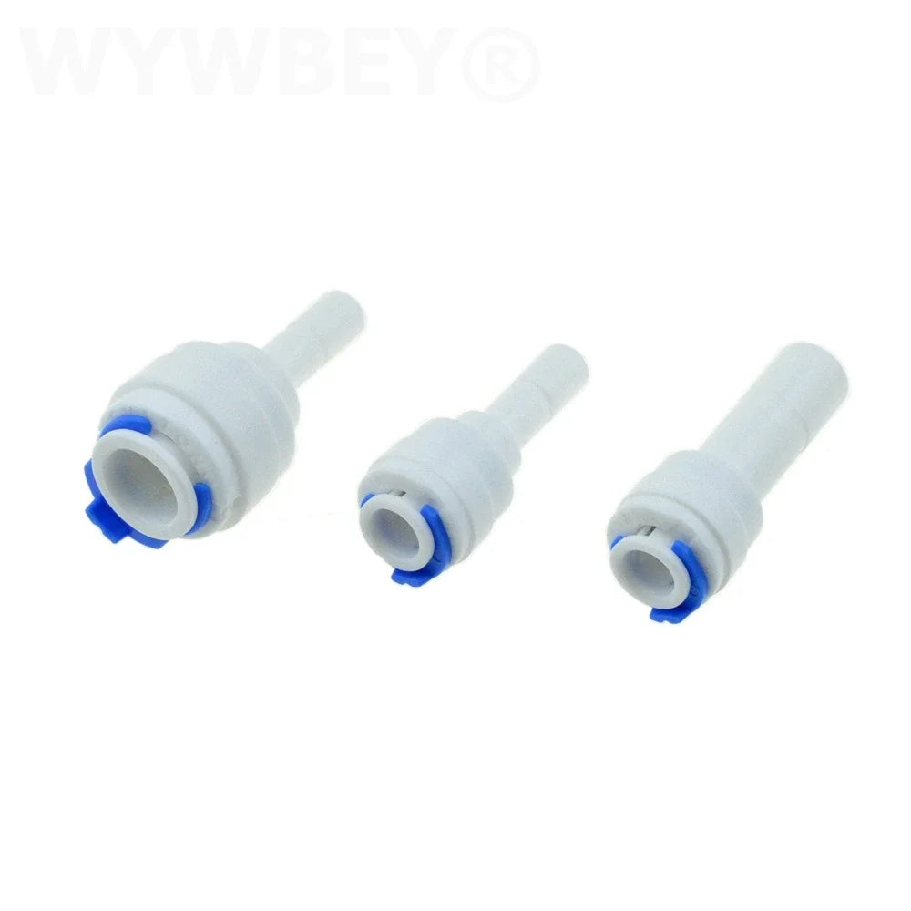 Reverse Osmosis 1/4 3/8 Hose Connection Quick Coupling 1/4 3/8 Stem L Straight Tee RO Water Aquarium Plastic Joint Pipe Fitting