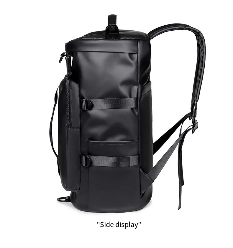 Sports Backpack, Large-Capacity Cylindrical Gym Bag, Unisex Training Bag, Dry and Wet Separation Handbag, Multi-Purpose Water-Repellent Travel Bag, Single Shoulder Crossbody Bag