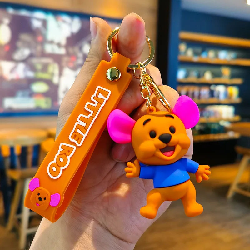 New Cartoon Anime Disney Keychain Mickey Mouse Minnie Lilo & Stitch Keyring Key Chain Car Pendant Kids Toys Gift Wholesale