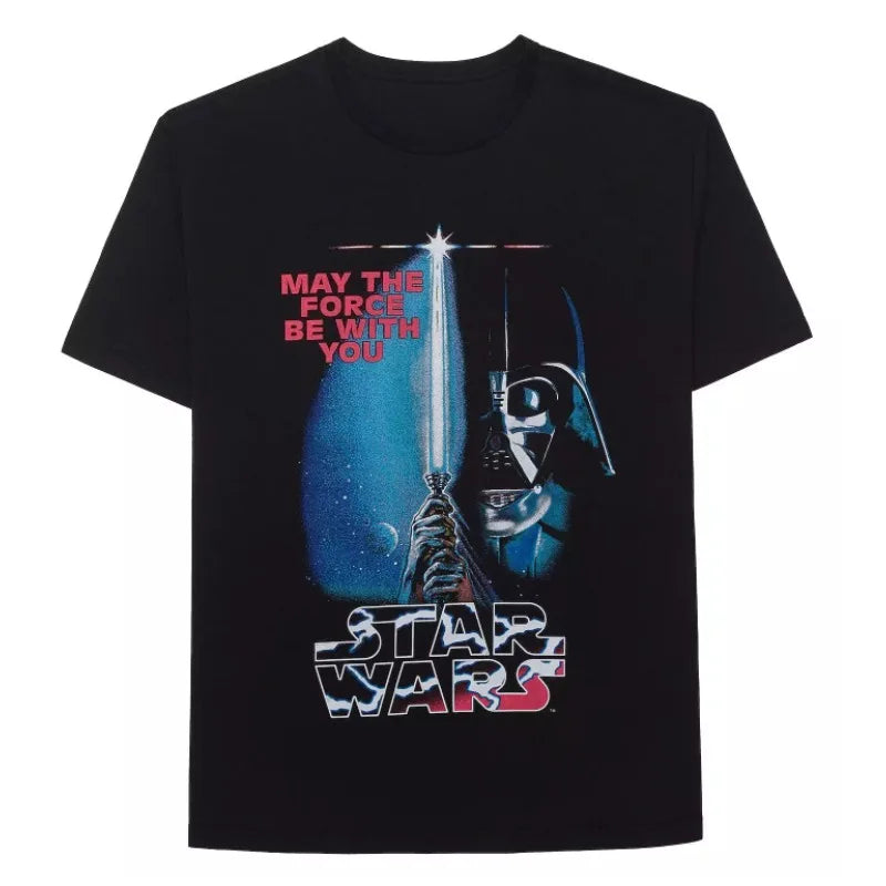Official Star Wars-themed printed short-sleeved, loose and comfortable T-shirts for men and women on the street