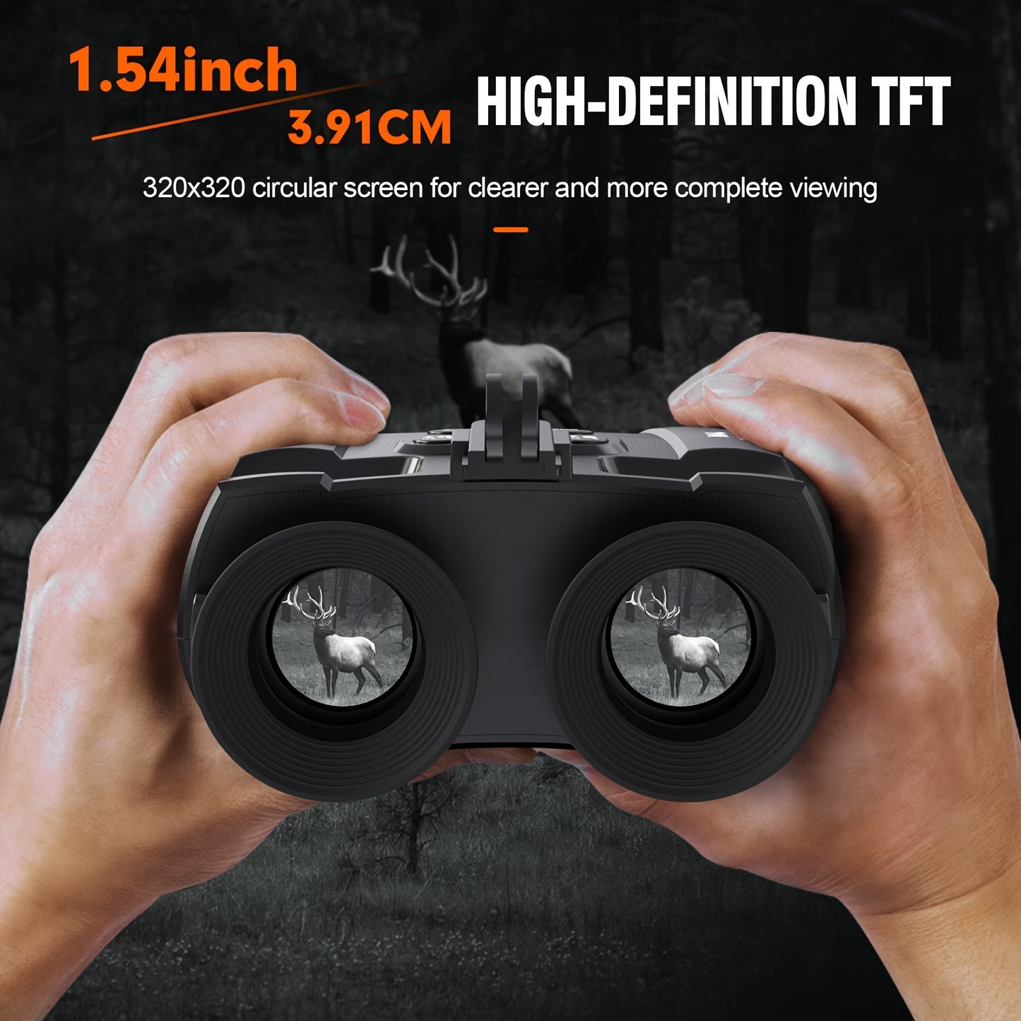 Night Vision Binoculars, Night Vision Goggles, Infrared Night Vision, HD Display Screen, Photo and Video Storage on 32GB TF Card, Head Mounted Hunting Binoculars for Travel & Outdoor Hunting