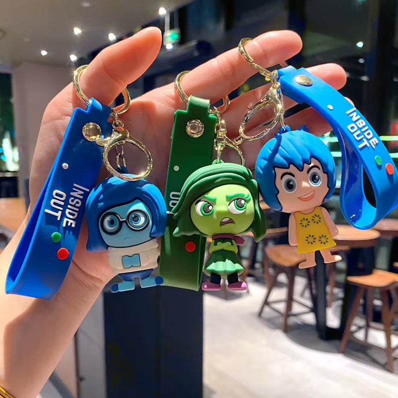 3D Anime Figures - Brain Agent Team Keychain Pendant - Cartoon Action Figure Gift