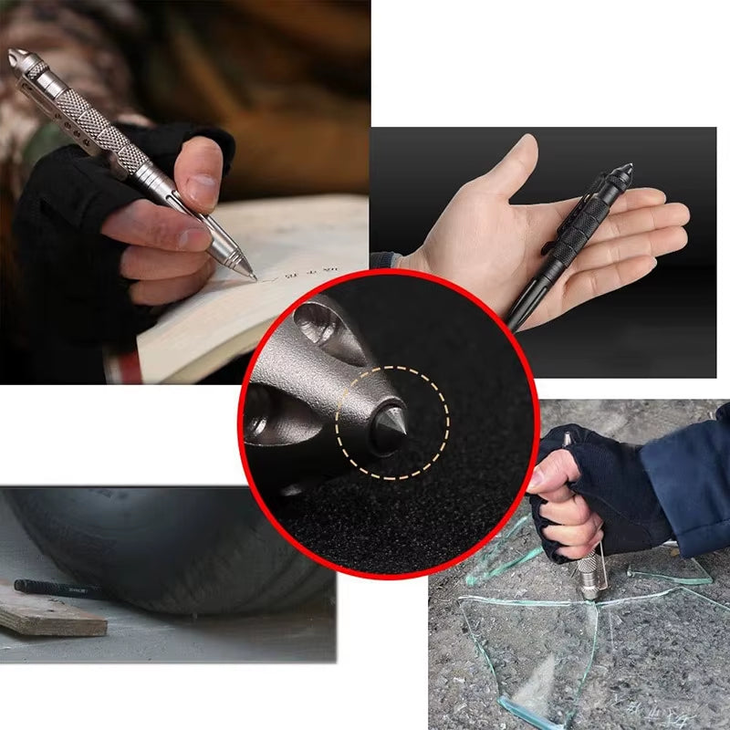 ZK20 Dropshiping Defence Tactical Pen High Quality Aluminum anti Skid Portable Self Defense Pen Steel Glass Breaker Survival Kit