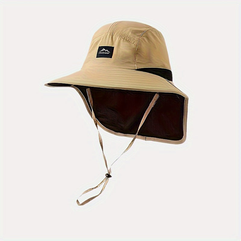 Unisex outdoor sun hat suitable for fishing, travel, camping, and hiking - made of durable polyester material, available in 4 colors: navy blue, black, khaki, and street style.