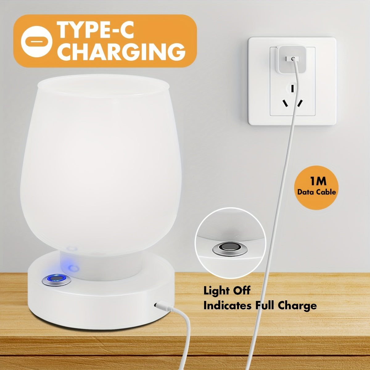 Rechargeable LED Desk Lamp with 3 Color Modes, Adjustable Brightness, Eye-Care Reading Light for Bedroom and Office