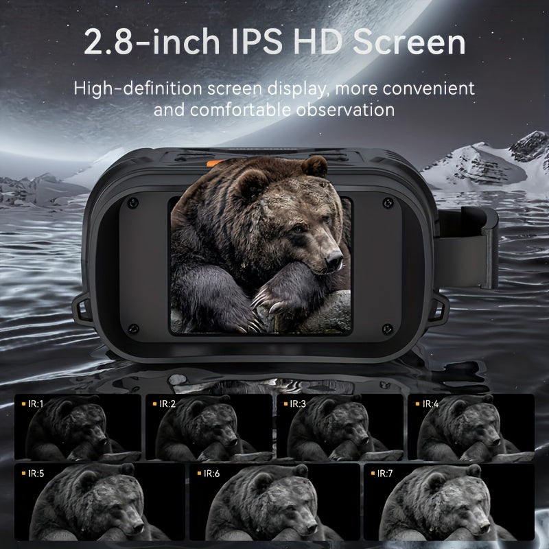 INSKAM 2.8" HD Digital Night Vision Device with 1080p Video Recording - Black Plastic Outdoor & Camping Binoculars, Up to 800m Night Vision, Battery/USB Powered, High Measurement Accuracy, Rechargeable Lithium Battery, for Hu